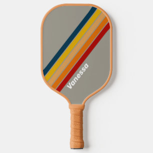 Aurora Arcade Striped with Name Pickleball Paddle