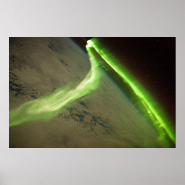 Aurora Australis from International Space Station Poster (Front)