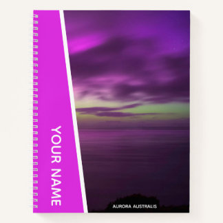 Aurora Australis Southern Lights Australia Pink Notebook