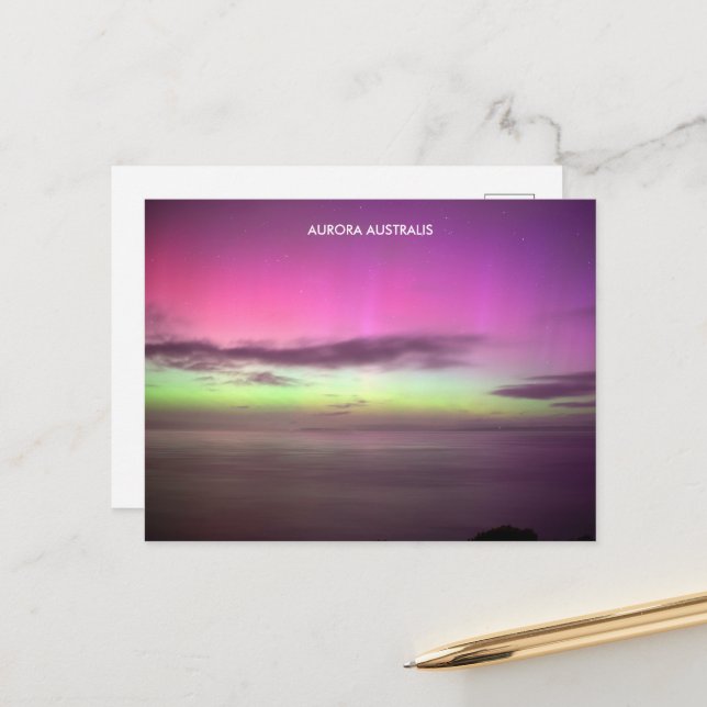 Aurora Australis - Southern Lights Australia Postcard (Front/Back In Situ)