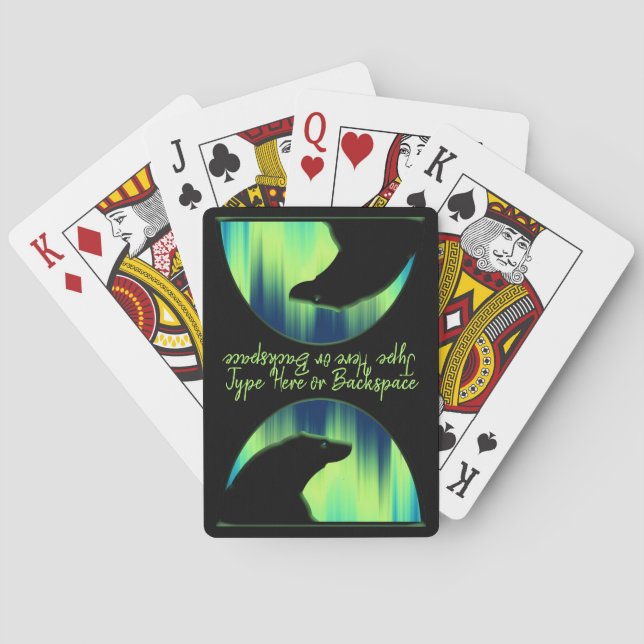 Aurora Bear Cards Personalised Bear Playing Cards (Back)