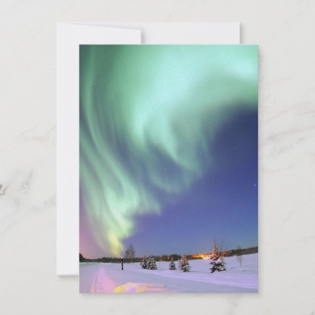 Aurora - Beautiful Northern Lights Invitation (Front)