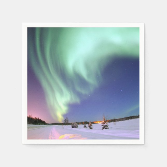Aurora - Beautiful Northern Lights Napkin (Front)