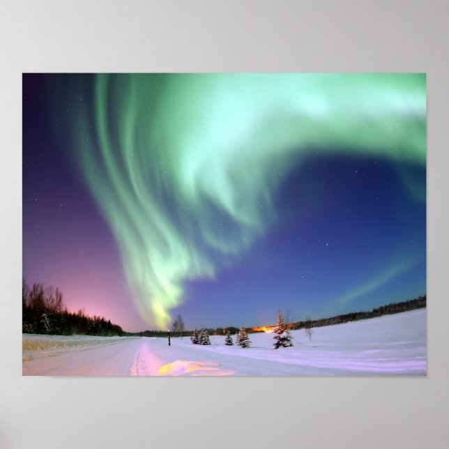 Aurora - Beautiful Northern Lights Poster (Front)