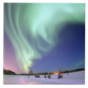 Aurora - Beautiful Northern Lights Tile