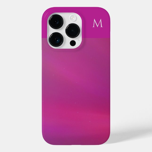 Aurora Big Dipper Stars Initial Phone Case (Back)