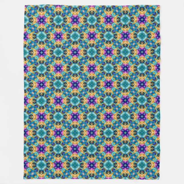 Aurora Blossom Tapestry  Fleece Blanket (Front)