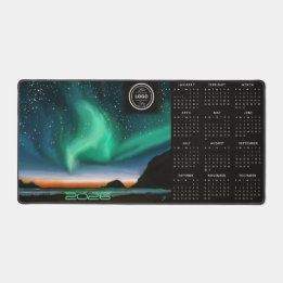 Aurora Borealis - 2026 Business Calendar Desk Mat