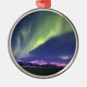 Aurora Borealis above Lyngenfjorden Norway Metal Ornament