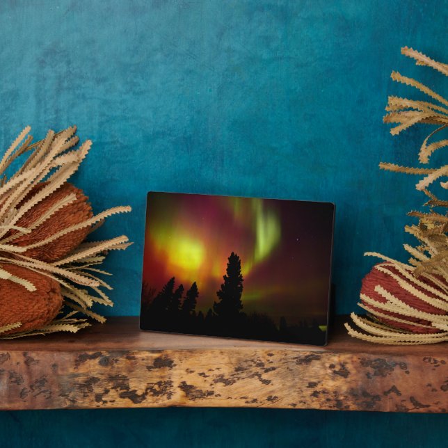 Aurora Borealis and Trees Plaque (Side)