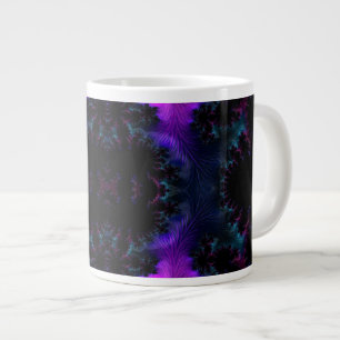 Aurora Borealis at Midnight Fractal Abstract Large Coffee Mug