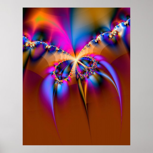 Aurora Borealis Butterfly Poster (Front)
