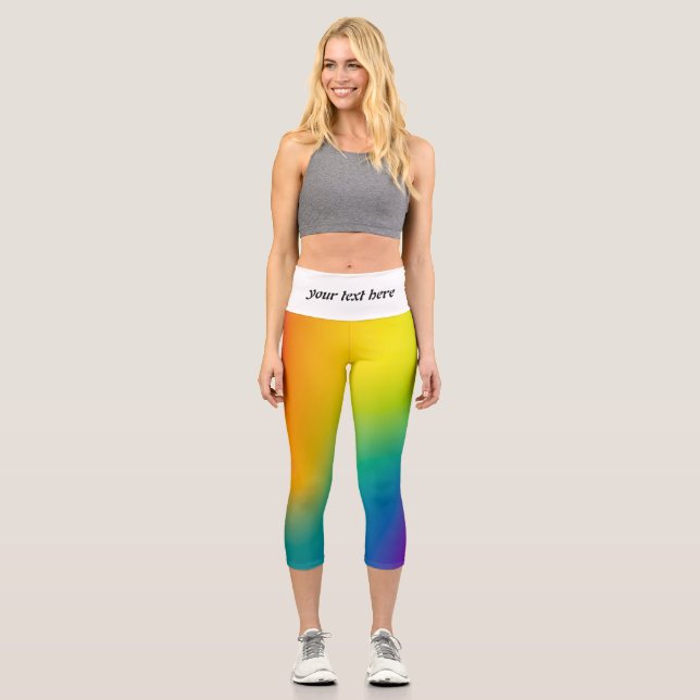 Aurora borealis capri leggings (Front)