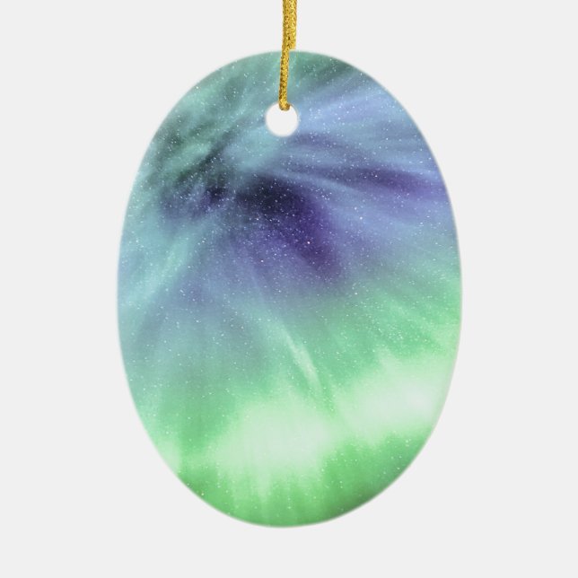Aurora Borealis Ceramic Ornament (Front)