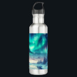 aurora borealis/Christmas/Winter 710 Ml Water Bottle<br><div class="desc">hint of Christmas</div>