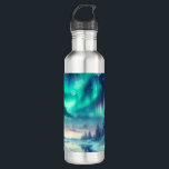 aurora borealis/Christmas/Winter 710 Ml Water Bottle<br><div class="desc">hint of Christmas</div>