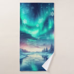 aurora borealis/Christmas/Winter Bath Towel<br><div class="desc">hint of Christmas</div>
