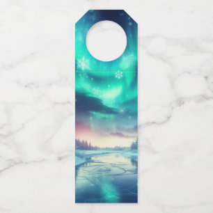 aurora borealis/Christmas/Winter Bottle Tag