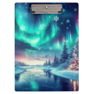 aurora borealis/Christmas/Winter Clipboard