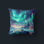 aurora borealis/Christmas/Winter Cushion<br><div class="desc">hint of Christmas</div>