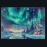 aurora borealis/Christmas/Winter Cutting Board<br><div class="desc">hint of Christmas</div>