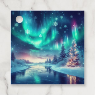 aurora borealis/Christmas/Winter Favour Tags