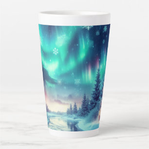 aurora borealis/Christmas/Winter Latte Mug