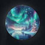 aurora borealis/Christmas/Winter Paper Plate<br><div class="desc">hint of Christmas</div>