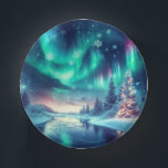 aurora borealis/Christmas/Winter Paper Plate<br><div class="desc">hint of Christmas</div>