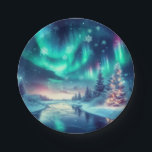 aurora borealis/Christmas/Winter Paper Plate<br><div class="desc">hint of Christmas</div>