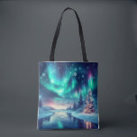 aurora borealis/Christmas/Winter Tote Bag<br><div class="desc">hint of Christmas</div>
