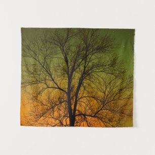 Aurora Borealis & Cottonwood Tree Tapestry