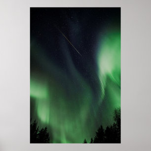 AURORA BOREALIS DURING NIGHT TIME POSTER