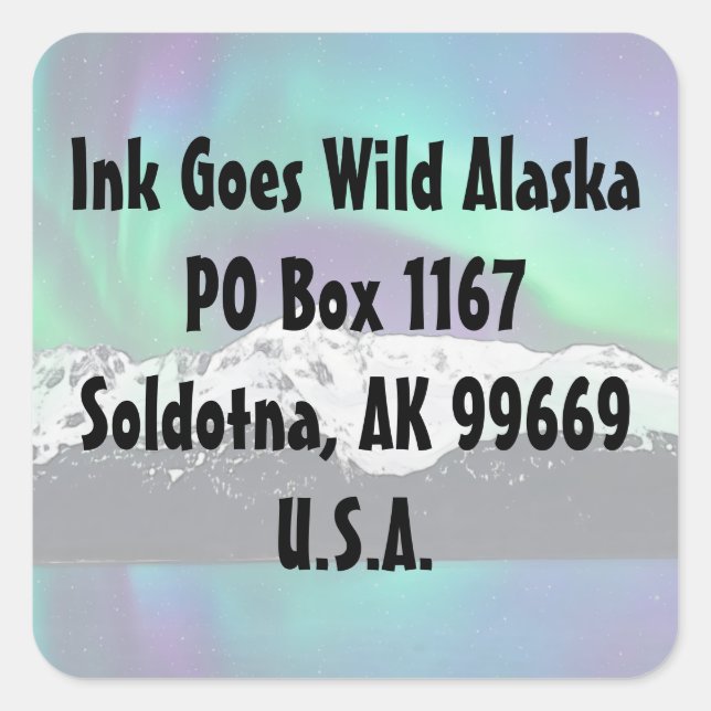 Aurora Borealis - Envelope Stickers (Front)