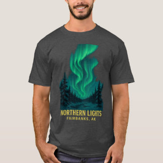 Aurora Borealis Fairbanks Alaska Night Sky T-Shirt