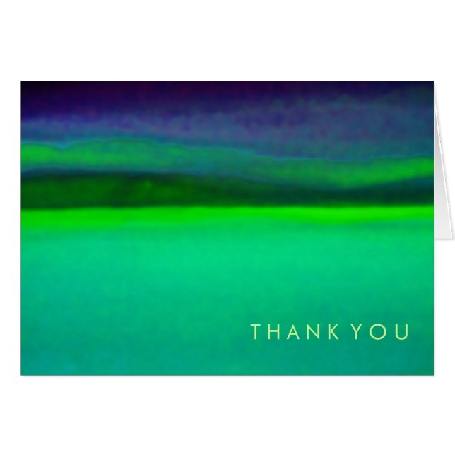 AURORA BOREALIS Folded Thank You Card (Front Horizontal)
