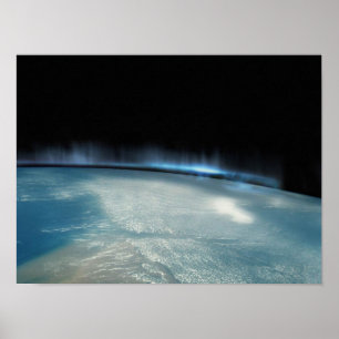 Aurora Borealis from Space Poster