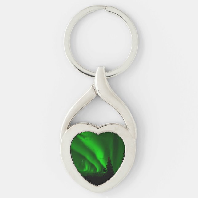 aurora-borealis green key ring (Front)