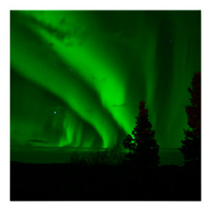 aurora-borealis green poster