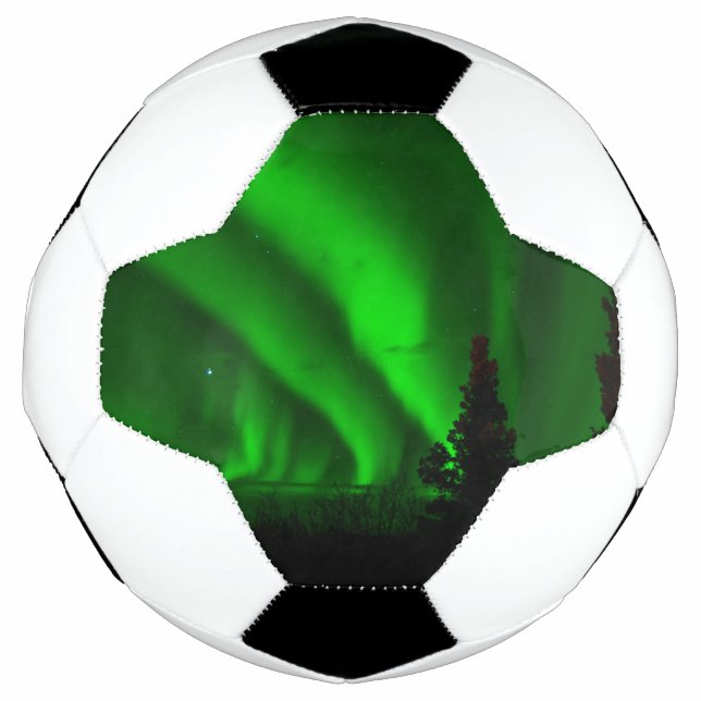 aurora-borealis green soccer ball (Front)