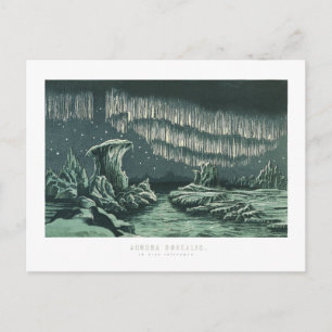 Aurora Borealis , High Latitudes 1891 Postcard