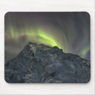Aurora Borealis Iceberg Jokulsarlon Iceland Mouse Pad