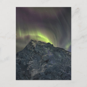 Aurora Borealis   Iceberg Jokulsarlon Iceland Postcard