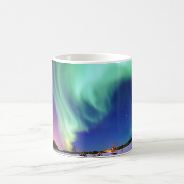 Aurora Borealis in Alaska Coffee Mug (Center)