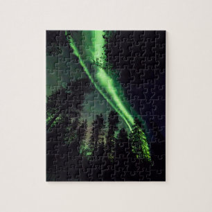 Aurora borealis in Finnish Lapland Jigsaw Puzzle