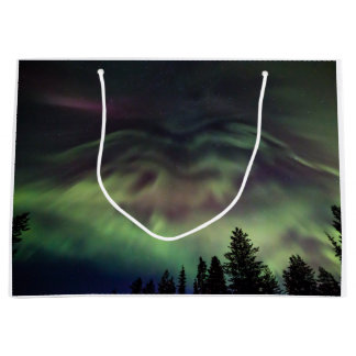 Aurora borealis in Finnish Lapland Large Gift Bag