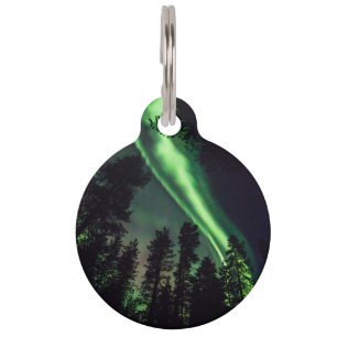 Aurora borealis in Finnish Lapland Pet Tag
