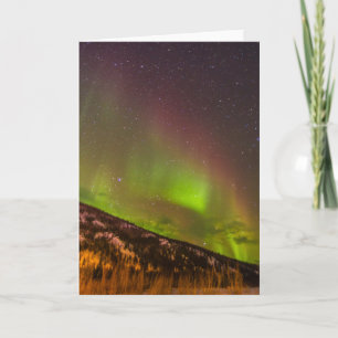 Aurora Borealis Mountains Fairbanks Alaska Card