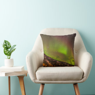Aurora Borealis | Mountains Fairbanks Alaska Cushion