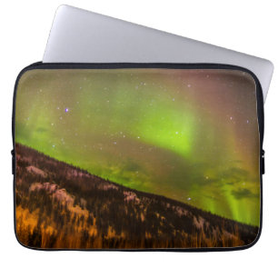 Aurora Borealis Mountains Fairbanks Alaska Laptop Sleeve